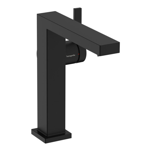 hansgrohe Mitigeur lavabo monocommande Tecturis E bec 157 mm, sans garniture, noir mat