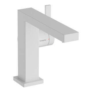 hansgrohe Mitigeur lavabo monocommande Tecturis E F bec 155 mm, avec vidage push-open, blanc mat