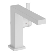 hansgrohe Mitigeur lavabo monocommande Tecturis E F bec 155 mm, avec vidage push-open, blanc mat