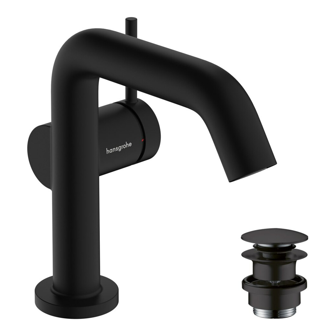 hansgrohe Mitigeur lavabo monocommande Tecturis S A 130 mm, avec vidage push-open, mat noir
