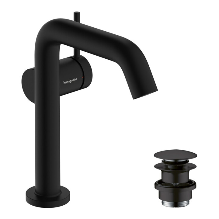 hansgrohe Mitigeur lavabo monocommande Tecturis S A 139 mm, avec vidage push-open, mat noir