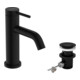 hansgrohe Mitigeur lavabo monocommande Tecturis S, bec 108 mm, tirette, noir mat-3