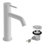 hansgrohe Mitigeur lavabo monocommande Tecturis S, bec 116 mm, avec vidage, blanc mat-3