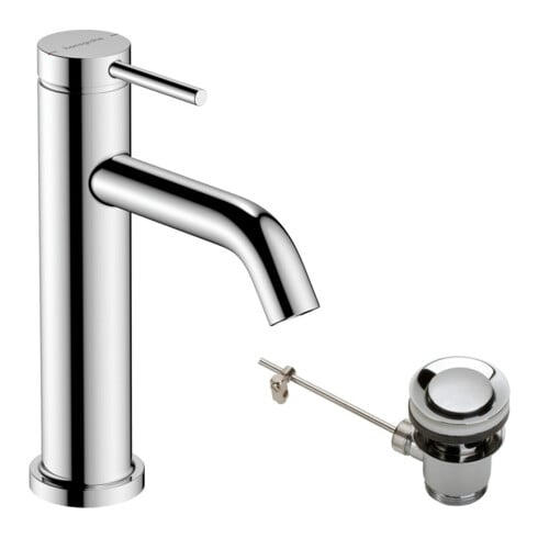 hansgrohe Mitigeur lavabo monocommande Tecturis S, bec 116 mm, avec vidage, chrome