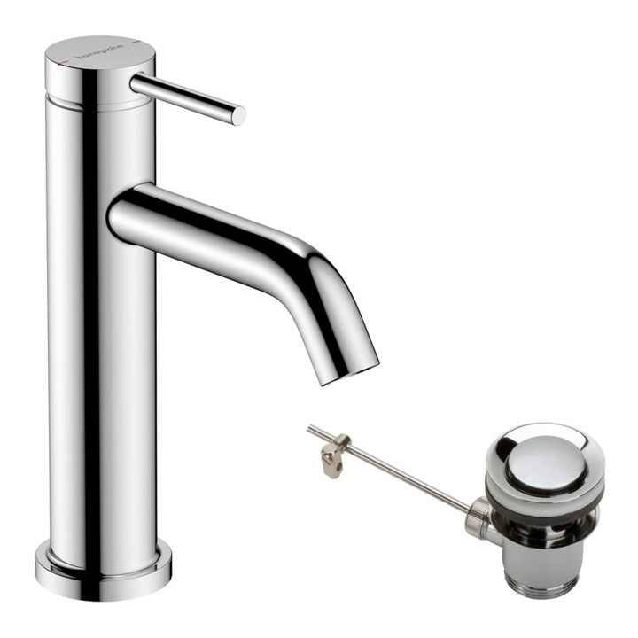 hansgrohe Mitigeur lavabo monocommande Tecturis S, bec 116 mm, avec vidage, chrome