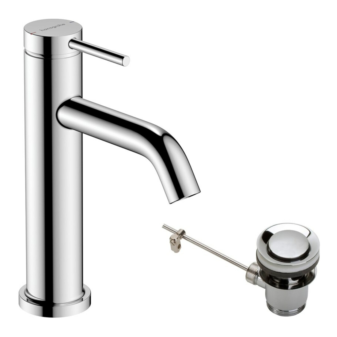 hansgrohe Mitigeur lavabo monocommande Tecturis S, bec 116 mm, avec vidage, chrome