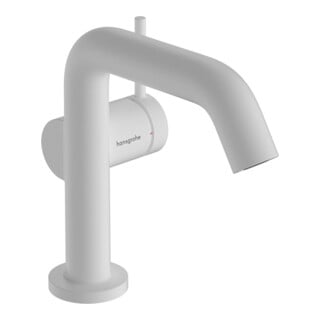 hansgrohe Mitigeur lavabo monocommande Tecturis S bec 130 mm, sans vidage, blanc mat