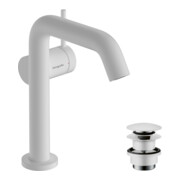 hansgrohe Mitigeur lavabo monocommande Tecturis S, bec 139 mm, avec vidage push-open, blanc mat-3
