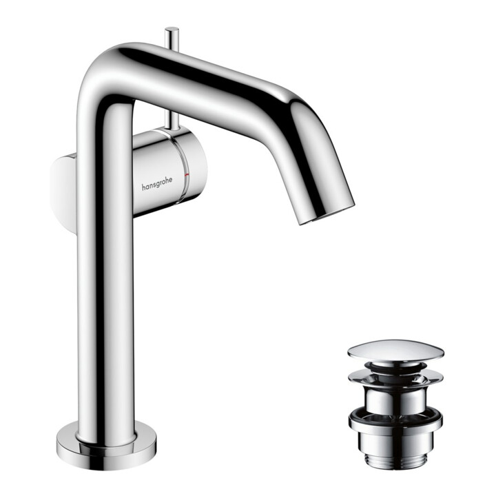 hansgrohe Mitigeur lavabo monocommande Tecturis S, bec 139 mm, vidage poussoir, chrome