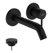 hansgrohe Mitigeur lavabo monocommande Tecturis S encastré, sortie 165 mm, mat noir-3