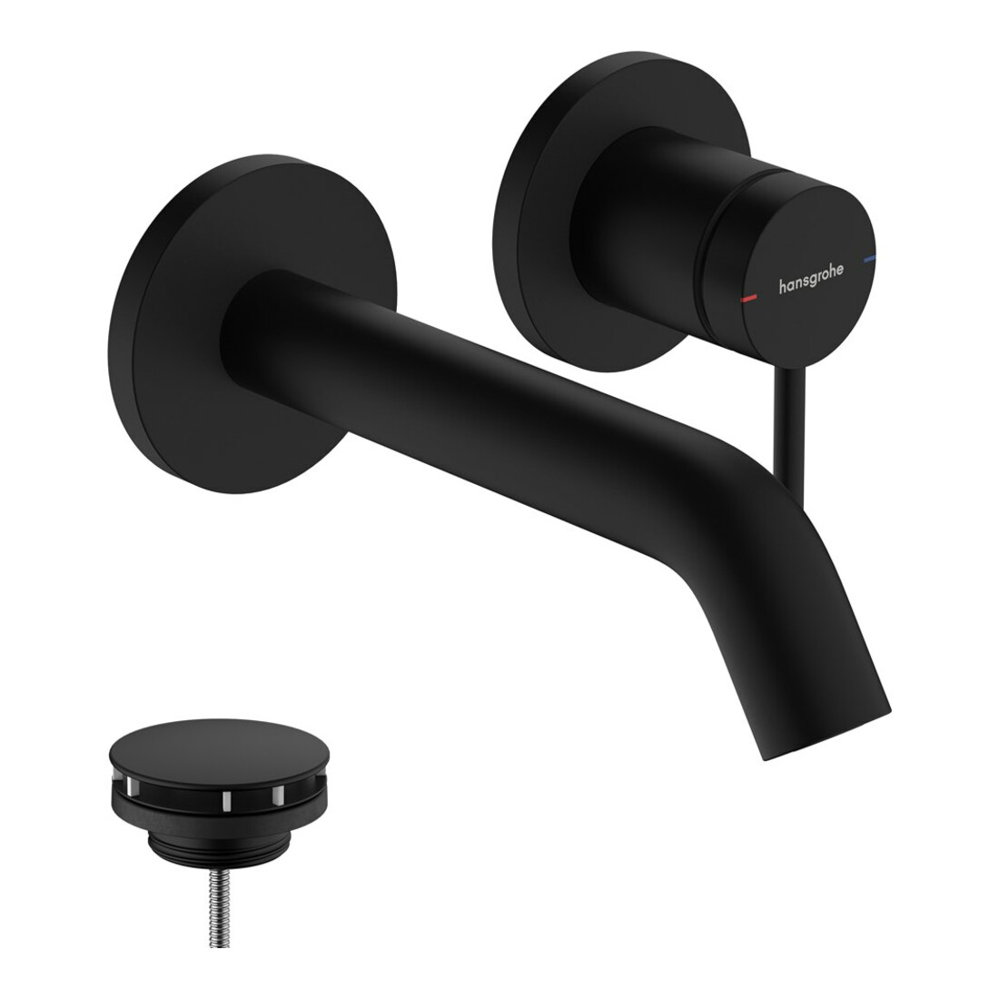 hansgrohe Mitigeur lavabo monocommande Tecturis S encastré, sortie 165 mm, mat noir