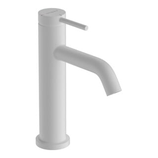 hansgrohe Mitigeur lavabo monocommande Tecturis S sortie 116 mm, avec tirette, blanc mat