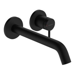 hansgrohe Mitigeur lavabo monocommande Tecturis S UP, à encastrer, bec 225 mm, noir mat