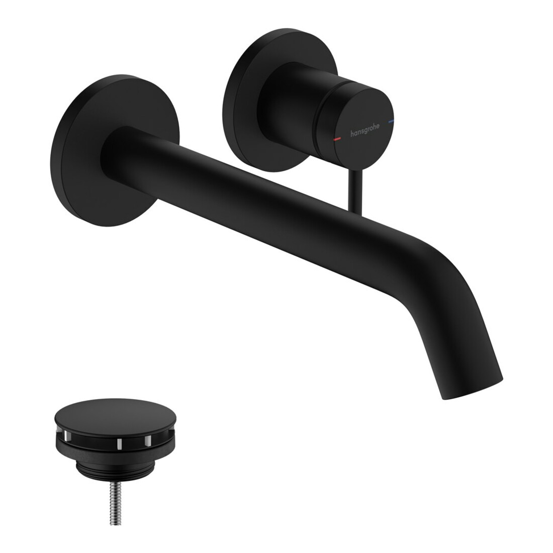 hansgrohe Mitigeur lavabo monocommande Tecturis S UP, à encastrer, bec 225 mm, noir mat