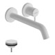 hansgrohe Mitigeur lavabo monocommande Tecturis S UP, p. montage mural, bec 225 mm, blanc mat-3
