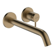 hansgrohe Mitigeur lavabo monocommande Tecturis S UP, p/mur, bec 225 mm, bronze brossé