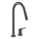 hansgrohe Mitigeur monocommande 2 trous 220 Axor Citterio M avec douchette extractible, chrome noir brossé-1