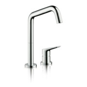 hansgrohe Mitigeur monocommande 2 trous pour évier 240 Axor Citterio M chrome avec bec pivotant-3