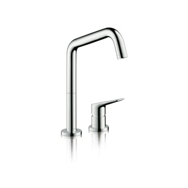 hansgrohe Mitigeur monocommande 2 trous pour évier 240 Axor Citterio M chrome avec bec pivotant