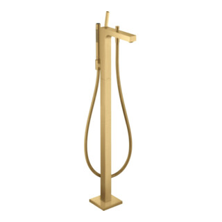 hansgrohe Mitigeur monocommande baignoire Axor Citterio A 200 mm, sol, avec poignée à broche, finition or optique