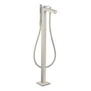 hansgrohe Mitigeur monocommande baignoire Axor Citterio au sol, avec levier, losange, aspect acier inoxydable