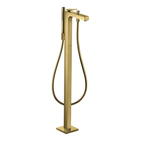 hansgrohe Mitigeur monocommande baignoire Axor Citterio au sol, avec levier, losange, opt. or poli