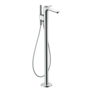 hansgrohe Mitigeur monocommande baignoire Axor Citterio C cubic cut, chrome, sur pied, bec 194 mm