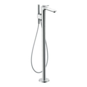 hansgrohe Mitigeur monocommande baignoire Axor Citterio C cubic cut, chrome, sur pied, bec 194 mm