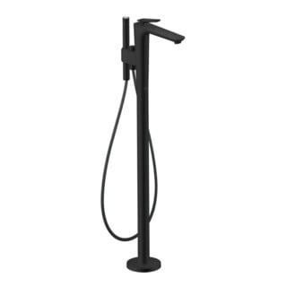 hansgrohe Mitigeur monocommande baignoire Axor Citterio C o S, mat-noir, sur pied, bec 194 mm