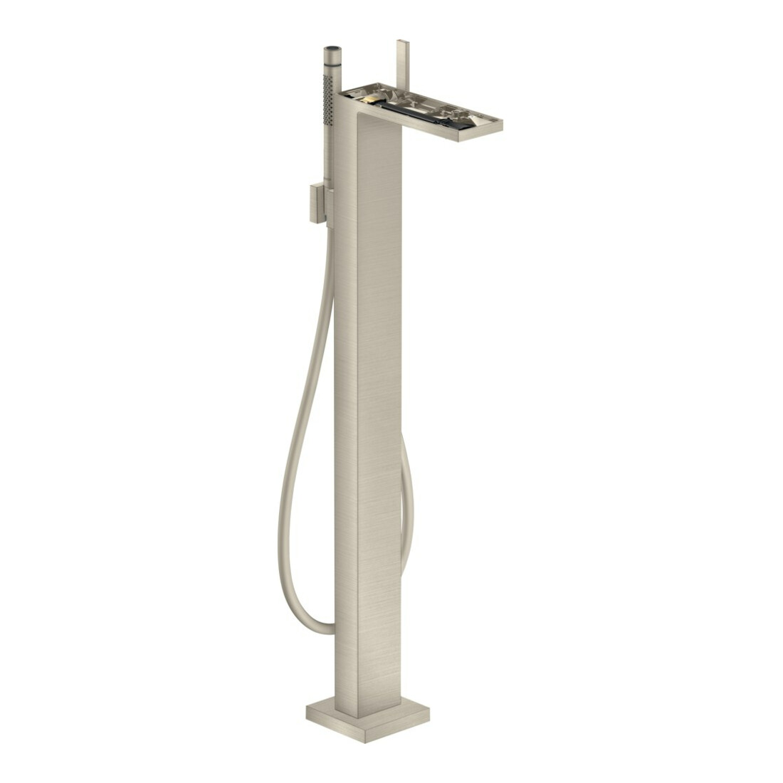 hansgrohe Mitigeur monocommande baignoire Axor MyEdition A 196 mm, sur pied, sans plaque, nickel brossé