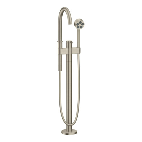 hansgrohe Mitigeur monocommande baignoire Axor One, bec 220 mm, sur pied, nickel brossé