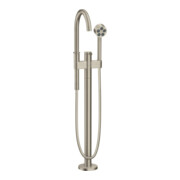 hansgrohe Mitigeur monocommande baignoire Axor One, bec 220 mm, sur pied, nickel brossé