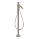 hansgrohe Mitigeur monocommande baignoire Axor Starck A 156 mm, sol, avec poignée à broche, nickel brossé-1