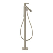 hansgrohe Mitigeur monocommande baignoire Axor Starck A 156 mm, sol, avec poignée à broche, nickel brossé