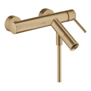 hansgrohe Mitigeur monocommande baignoire Axor Starck AP, A 200 mm, avec poignée à broche, brossé bronze