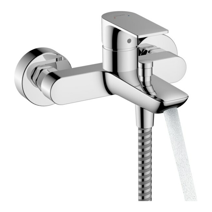 hansgrohe Mitigeur monocommande baignoire Rebris E AP, 2 sorties, bec 182 mm, chrome