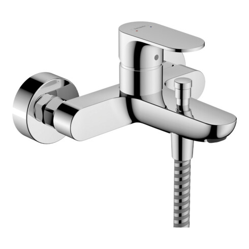 hansgrohe Mitigeur monocommande baignoire Rebris S AP, 2 sorties, bec 173 mm, chrome