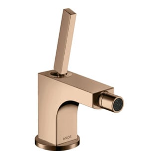 hansgrohe Mitigeur monocommande bidet Axor Citterio A 112 mm, avec poignée à goupille, tirette de vidage, chromé