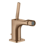 hansgrohe Mitigeur monocommande bidet Axor Citterio E A 114 mm, avec poignée à goupille, tirette, chromé mat