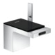 hansgrohe Mitigeur monocommande bidet Axor MyEdition A 121 mm, avec vidage poussoir, chrome/noir brillant-1