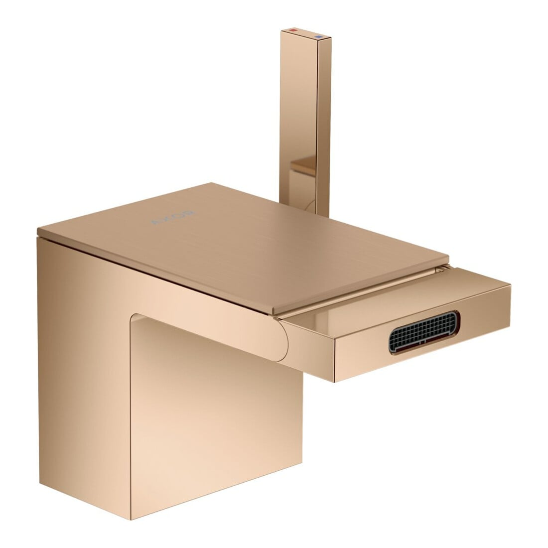 hansgrohe Mitigeur monocommande bidet Axor MyEdition A 121 mm, avec vidage poussoir, sans plaque, chrome poli brillant