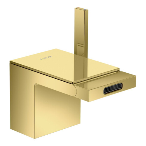 hansgrohe Mitigeur monocommande bidet Axor MyEdition A 121 mm, avec vidage poussoir, sans plaque, finition or optique