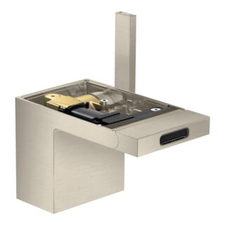 hansgrohe Mitigeur monocommande bidet Axor MyEdition A 121 mm, avec vidage, sans plaque, nickel brossé