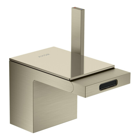 hansgrohe Mitigeur monocommande bidet Axor MyEdition A 121 mm, avec vidage, sans plaque, nickel brossé
