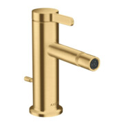 hansgrohe Mitigeur monocommande bidet Axor One A 113 mm, avec vidage, or brossé optique
