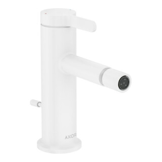 hansgrohe Mitigeur monocommande bidet Axor One, bec 113 mm, avec tirette, blanc mat