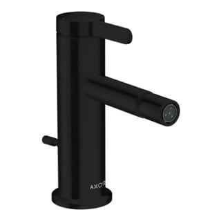 hansgrohe Mitigeur monocommande bidet Axor One, bec 113 mm, avec tirette, noir mat