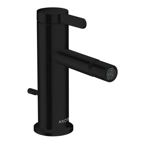 hansgrohe Mitigeur monocommande bidet Axor One, bec 113 mm, avec tirette, noir mat