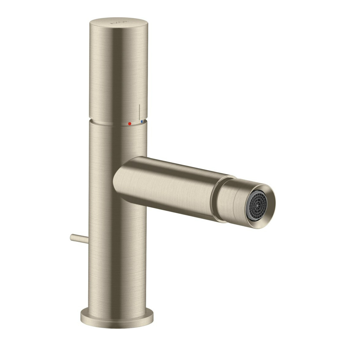 hansgrohe Mitigeur monocommande bidet Axor Uno A 124 mm, avec poignée, tirette, chromé mat