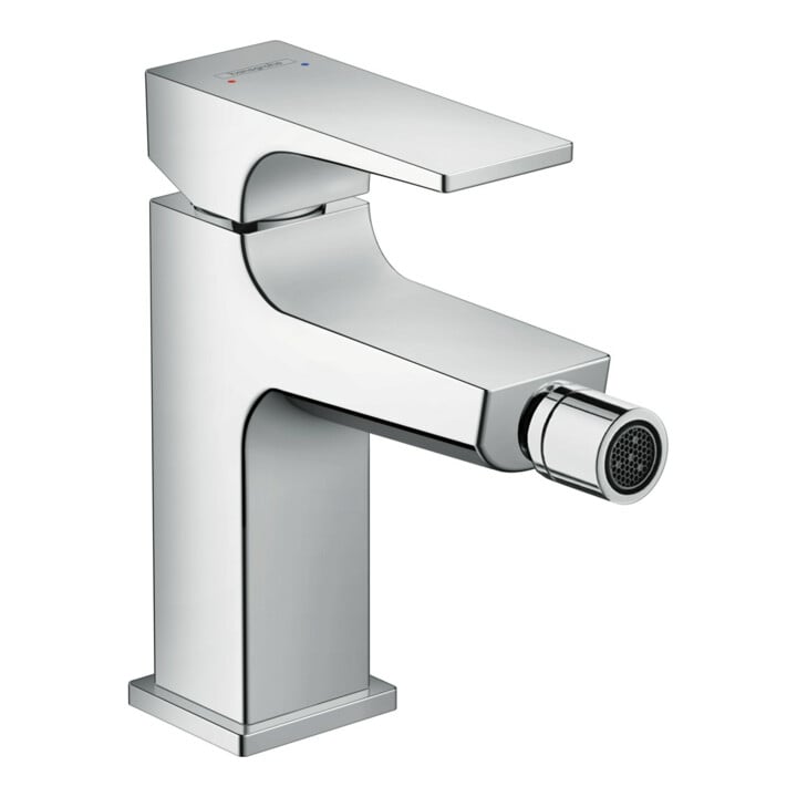 hansgrohe Mitigeur monocommande bidet Metropol m HG, poussoir, bec 129 mm, chrome